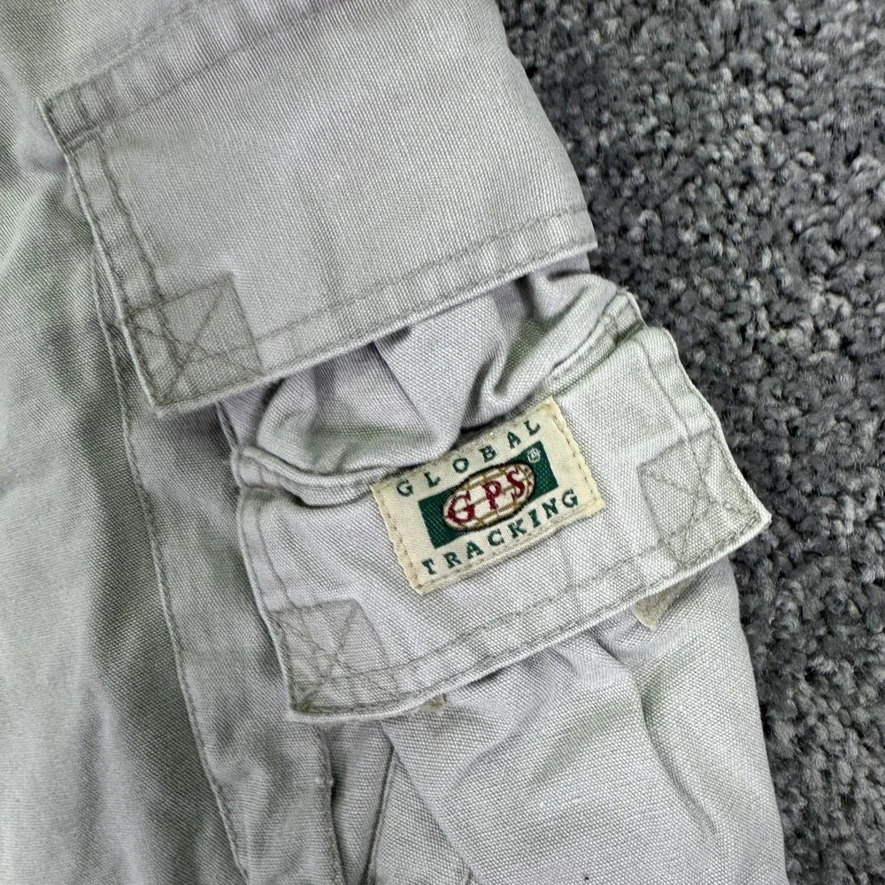 G.P.S. Cargo Shorts Mens 42 Beige Cotton Elastic Waist Pockets Outdoor Casual
